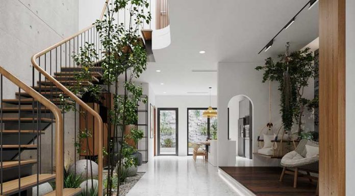 Ngôi nhà sang trọng với không gian phong cách màu xanh